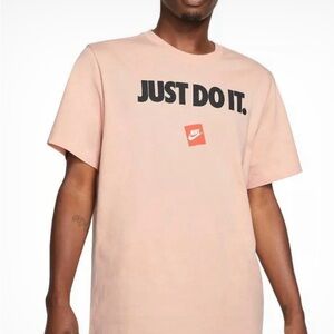 Rare Retro Pink Nike Just Do It Short Sleeve T-Shirt Men's  size Large